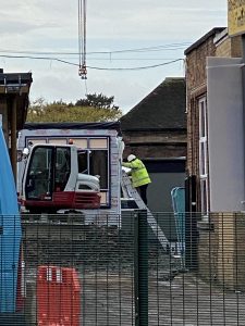 Contractors worked conscientiously, keeping local residents informed of how the project would progress.