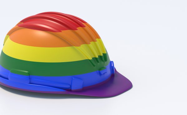 LGBTQIA+ Pride Rainbow Flag Construction Hardhat