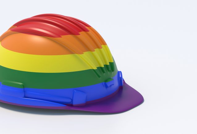 LGBTQIA+ Pride Rainbow Flag Construction Hardhat