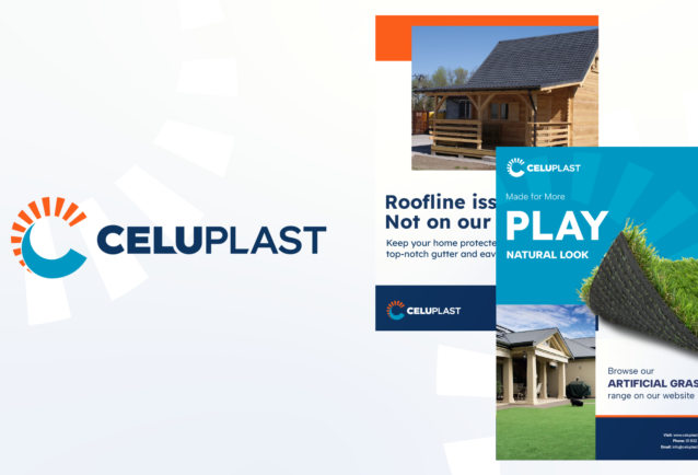 Celuplast new logo with covers from brand a product books.